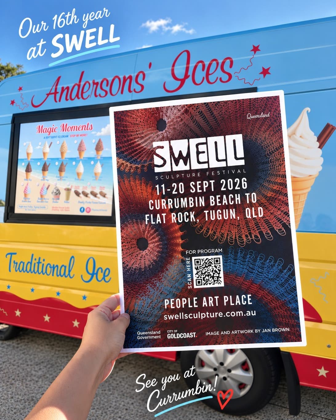 With SWELL just around the corner, we can’t quite believe this will be our 16th year at SWELL Sculpture Festival! 🍦✨
